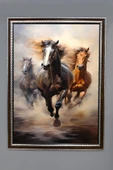 Dekoratif Modern Desenli Çerçeveli Tablo Duvar Tablosu 50x70cm RENKLİ 50 X 70 - 1