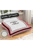 Dekoratif Modern Desenli %100 Bambu Kumaşlı Battaniye RENKLİ 200 X 225 - 1