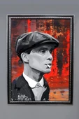 Dekoratif Modern Çerçeveli Thomas Shelby Desenli Duvar Tablosu 50x70 CM RENKLİ 50 X 70 - 1