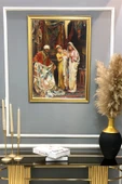 Dekoratif Modern Gold Çerçeveli Oryantalist Osmanlı Desenli Duvar Tablosu 50x70 CM RENKLİ 50 X 70 - 2
