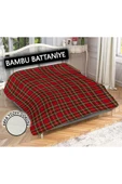 Dekoratif Modern Yılbaşı Desenli %100 Bambu Kumaşlı Battaniye RENKLİ 200 X 225 - 1