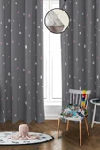 Dijital Baskı Yıkanabilir Yıldız Desenli 2 Kanat Bebek ve Çocuk Odası Fon Perdesi RENKLİ 140 X 270 - 1