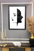 Dekoratif Modern Desenli Çerçeveli Tablo Duvar Tablosu 50x70cm RENKLİ 50 X 70 - 2