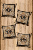 Çift Taraf Baskılı Parlak  Kumaş  Modern Desen 4 adet Kırlent Kılıf Seti RENKLİ 43 X 43 - 1