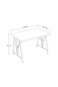 Hayat 70x110 Bendir Mutfak Masası, Mutfak Masası Takımı, Yemek Masası, 2 Sandalye 1 Bench - Kahve - 5