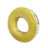 Plahosan 1/2 inç Örgülü PVC  Şeffaf Bahçe Hortum 25 mt Sarı Renk - 1