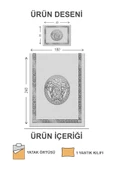Kapitoneli Pamuk Dolgulu Kadife Kumaş Modern Desenli Premium Kalite Yatak Örtüsü Seti RENKLİ 180 X 240 - 2