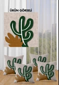 Çift Taraf Baskılı Parlak  Kumaş  Modern Desen 4 adet Kırlent Kılıf Seti RENKLİ 43 X 43 - 2