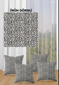 Çift Taraf Baskılı Parlak  Kumaş  Modern Desen 4 adet Kırlent Kılıf Seti RENKLİ 43 X 43 - 4