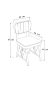 Hayat 70x110 Bendir Mutfak Masası, Mutfak Masası Takımı, Yemek Masası, 2 Sandalye 1 Bench - Kahve - 6