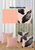 Çift Taraf Baskılı Parlak  Kumaş  Modern Desen 4 adet Kırlent Kılıf Seti RENKLİ 43 X 43 - 2