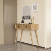 6025 LUNA (AHŞAP AYAKLI) MDF PROFİL ÇERÇEVELİ 2 ÇEKMECELİ DRESUAR SEPET-YUNUS - 1