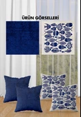 Çift Taraf Baskılı Parlak  Kumaş  Modern Desen 4 adet Kırlent Kılıf Seti RES05 RENKLİ 43 X 43 - 2