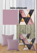 Çift Taraf Baskılı Parlak  Kumaş  Modern Desen 4 adet Kırlent Kılıf Seti RENKLİ 43 X 43 - 2