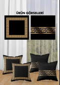 Çift Taraf Baskılı Parlak  Kumaş  Modern Desen 4 adet Kırlent Kılıf Seti RENKLİ 43 X 43 - 2