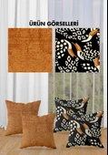 Çift Taraf Baskılı Parlak  Kumaş  Modern Desen 4 adet Kırlent Kılıf Seti RES08 RENKLİ 43 X 43 - 2