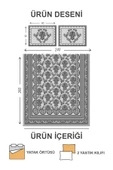 Pamuk Dolgulu Kapitoneli Kadife Kumaş Modern Desenli Çift Kişilik Kapitone Yatak Örtüsü Seti RENKLİ 240 X 260 - 2
