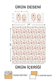Kapitoneli Pamuk Dolgulu Kadife Kumaş Modern Desenli Premium Kalite Yatak Örtüsü Seti RENKLİ 240 X 260 - 2