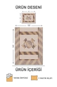 Kapitoneli Pamuk Dolgulu Kadife Kumaş Modern Desenli Premium Kalite Yatak Örtüsü Seti RENKLİ 180 X 240 - 2