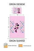 Pamuk Dolgulu Kadife Kumaş Mickey Mouse Desenli Tek Kişilik Çocuk Kapitone Yatak Örtüsü RENKLİ 180 X 240 - 2