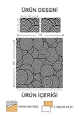 Kapitoneli Pamuk Dolgulu Kadife Kumaş Modern Desenli Premium Kalite Yatak Örtüsü Seti RENKLİ 240 X 260 - 2