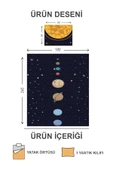 Kapitoneli Pamuk Dolgulu Kadife Kumaş Uzay Desenli Tek Kişilik Çocuk Genç Yatak Örtüsü Seti RENKLİ 180 X 240 - 2