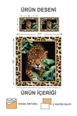 Kapitoneli Pamuk Dolgulu Kadife Kumaş Çerçeve Desenli Premium Kalite Çift Kişilik Yatak Örtüsü Seti RENKLİ 240 X 260 - 2