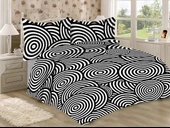 Kapitoneli Pamuk Dolgulu Kadife Kumaş Modern Desenli Premium Kalite Yatak Örtüsü Seti RENKLİ 240 X 260 - 1
