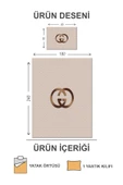Kapitoneli Pamuk Dolgulu Kadife Kumaş Modern Desenli Premium Kalite Yatak Örtüsü Seti RENKLİ 180 X 240 - 2