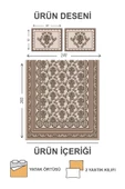 Pamuk Dolgulu Kapitoneli Kadife Kumaş Modern Desenli Çift Kişilik Kapitone Yatak Örtüsü Seti RENKLİ 240 X 260 - 2