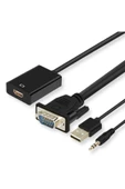 Vga To Hdmı Dönüştürücü (htv) 3.5mm Aux Kablo (48cm) + Microusb To Usb Kablo (50cm) - 2