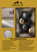 Kaymaz Taban Yıkanabilir Siyah Gold Bal Kabağı Desenli Vintage Halı Siyah-Gold 100 X 300 - 2