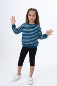 Toontoy Kız Çocuk Çizgili Sweatshirt - 5