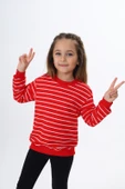 Toontoy Kız Çocuk Çizgili Sweatshirt - 12