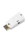C-844 HDMI To VGA Dönüştürücü Adaptör + Aux Kablo - 5