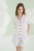 Ekru Kalpli Şortlu Önden Bağlamalı  Şort Takım thumbnail 1