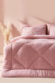 Pudra Loura Çift Kişilik Çift Taraflı Lüx Wellsoft Yorgan 195x215 cm - 1