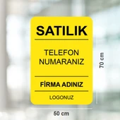 aldialiyor  Sarı Satılık Emlak Afişi 50x70cm Dikey 125gr. Parlak Yüzey 250 Adet - 1