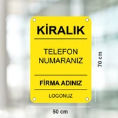 aldialiyor  Sarı Kiralık Emlak Afişi 50x70cm Dikey 250 gr. Vinil Branda 500 Adet - 1