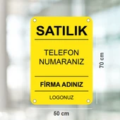 aldialiyor  Sarı Satılık Emlak Afişi 50x70cm Dikey 250gr. Vinil Branda 500 Adet - 1