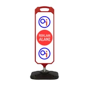 aldialiyor  Kırmızı Vale Duba 80 cm Reklam Dubası - 1