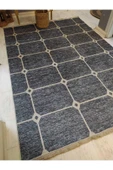 Eskitme Zemin Dekoratif Desenli Kaymaz Taban Yıkanabilir Leke Tutmaz Dot Taban Halı Drk8043-2 GRİ-KREM 160 X 230 - 2