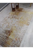 Kaymaz Tabanlı Yıkanabilir Dekoratif Desenli Dot Taban Halı Gold 120 X 180 - 4