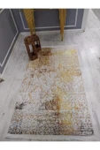 Kaymaz Tabanlı Yıkanabilir Dekoratif Desenli Dot Taban Halı Gold 180 X 280 - 2