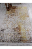 Kaymaz Tabanlı Yıkanabilir Dekoratif Desenli Dot Taban Halı Gold 200 X 300 - 3