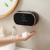 Mioji Mio SM01 Saatli 2000mAh Şarjlı Dijital Ekranlı 350ml Köpük Sabunluk Dispenser - Siyah - 5