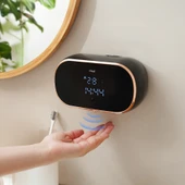 Mioji Mio SM01 Saatli 2000mAh Şarjlı Dijital Ekranlı 350ml Köpük Sabunluk Dispenser - Siyah - 6