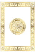 Kaymaz Tabanlı Yıkanabilir Çerçeveli Geometrik Desenli Dot Taban Halı Beyaz-Gold 160 X 230 - 2