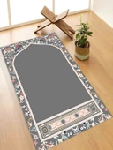 Diz Acıtmayan Yumuşak Süngerli Seccade ve Namazlık Gri thumbnail 1