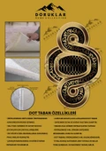 Kaymaz Taban Yıkanabilir Dijital Baskı Lazer Kesimli Gold Modern Desenli Dot Taban Halı RENKLİ 180 X 280 - 2